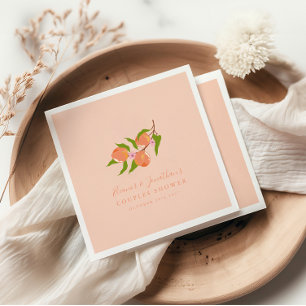 Guardanapo De Papel Chuva de Casamento de Frutas de Pêssego Boho de Ve