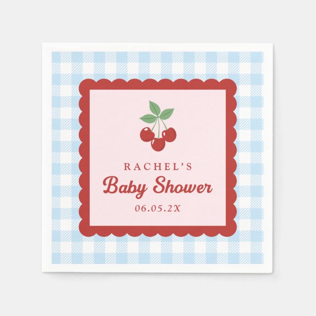 Guardanapo De Papel Chuva de Doçura Baby Shower (Frente)