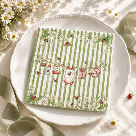 Guardanapo De Papel Chuva de Flores Bebê Menina Joaninha