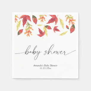 Guardanapo De Papel Chuva de folhas Baby Shower