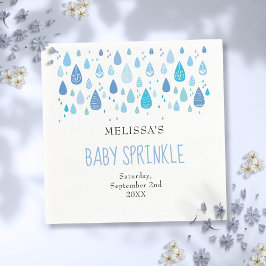 Guardanapo De Papel Chuva de gotas de chuva azul bebê Menino Sprinkle 