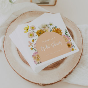 Guardanapo De Papel Chuva de Noiva Arco Floral Pêssego