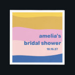 Guardanapo De Papel Chuva de Noiva Azul Rosa Amarelo Fofo Divertido Pe<br><div class="desc">Guardanapos para Chuva de Noiva Azul Rosa Amarelo Fofo Divertido Retrô Personalizado</div>