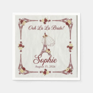 Guardanapo De Papel Chuva de Noiva Botânica Floral Elegante Personaliz
