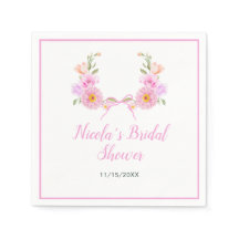 Chuva de Noiva com Fita Floral Rosa