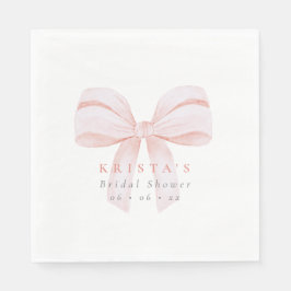 Guardanapo De Papel Chuva de Noiva com Laço Oversize Blush