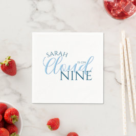 Guardanapo De Papel Chuva de noiva com nuvem nove simples script moder