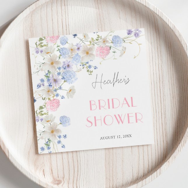 Guardanapo De Papel Chuva de Noiva de Flores Silvestres Rosa e Roxo da (Criador carregado)