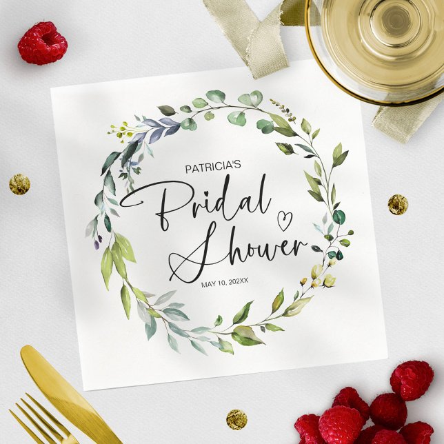 Guardanapo De Papel Chuva de Noiva Elegante com Verdura (Criador carregado)