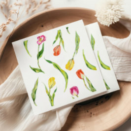 Guardanapo De Papel Chuva de Noiva Elegante Flor de Tulipa da Primaver
