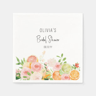 Guardanapo De Papel Chuva de Noiva Floral Cítrica