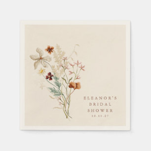 Guardanapo De Papel Chuva de Noiva Floral Flores de Prado Rústico Boho