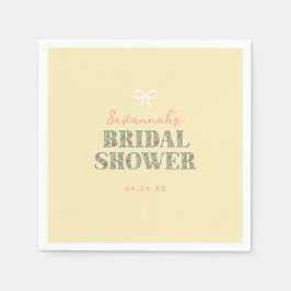 Guardanapo De Papel Chuva de Noiva Floral Jardim Amarelo