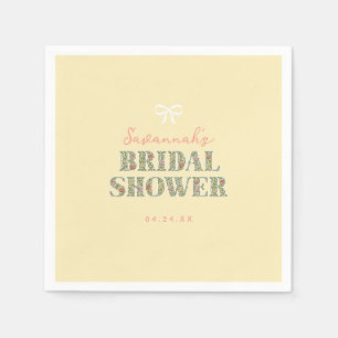 Guardanapo De Papel Chuva de Noiva Floral Jardim Amarelo