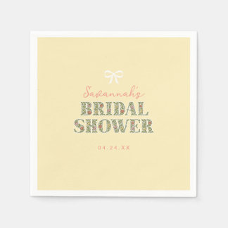 Guardanapo De Papel Chuva de Noiva Floral Jardim Amarelo