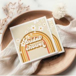 Guardanapo De Papel Chuva de noiva Groovy Daisy Arco-íris Retro