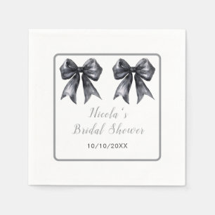 Guardanapo De Papel Chuva de Noiva Laço Coquete Preto