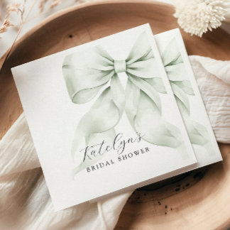 Guardanapo De Papel Chuva de Noiva Laço Verde