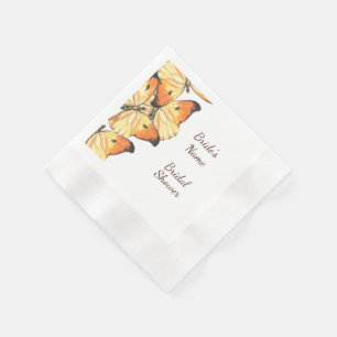 Guardanapo De Papel Chuva de Noiva Laranja Borboleta Monarca