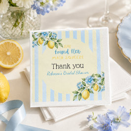 Guardanapo De Papel Chuva de Noiva Main Squeeze com Limão Azul