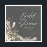 Guardanapo De Papel Chuva de noiva pampas grama moderno boho elegante<br><div class="desc">Chuva de noiva pampas grama e eucalipto moderno boho elegante decoração de festa design sofisticado</div>