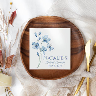 Guardanapo De Papel Chuva de Noiva Personalizada com Flor Silvestre Az