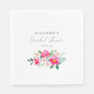 Guardanapo De Papel Chuva de Noiva Personalizada com Letra Floral em A