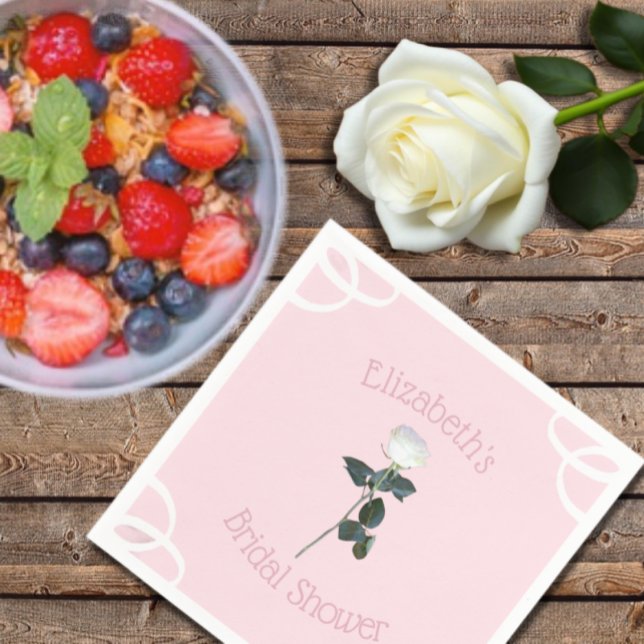 Guardanapo De Papel Chuva de Noiva Pétala de Rosa Branca (Criador carregado)