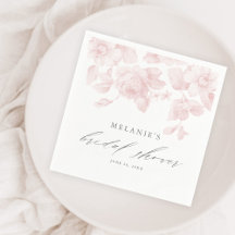 Chuva de Noiva Rosa Elegante com Letra Floral