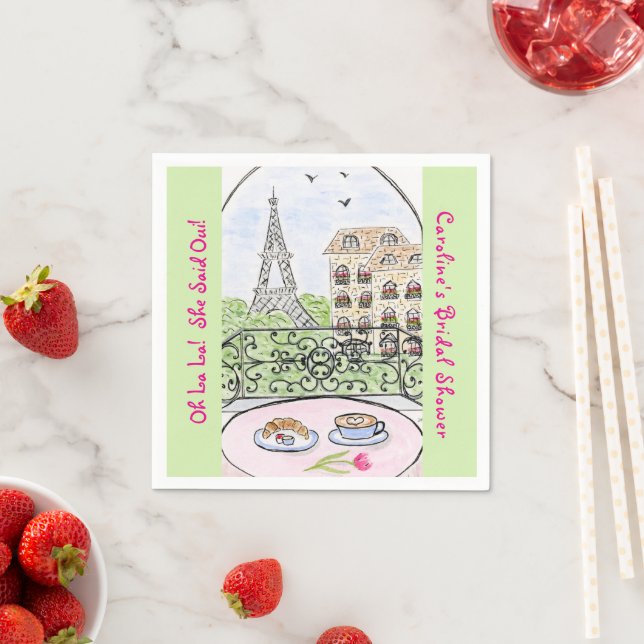 Guardanapo De Papel Chuva de Noiva Torre Eiffel Paris Caprichosa  (Insitu)