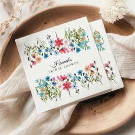 Guardanapo De Papel Chuva de Noivas Amor de Flores Silvestres em Flor