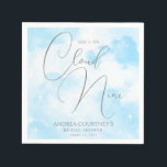 Guardanapo De Papel Chuva de Noivas Azul Pastel Sonhador Moderno Nove<br><div class="desc">Guardanaapos Chuva de Noivas Azul Pastel Sonhador Moderno Nove Nuvens</div>