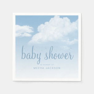 Guardanapo De Papel Chuva de Nuvens Macias Baby Shower
