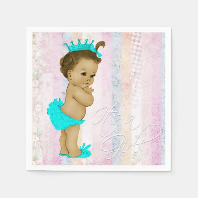 Guardanapo De Papel Chuva de Pastel Baby Shower (Frente)
