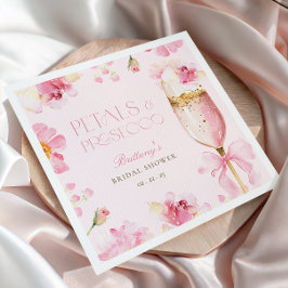 Guardanapo De Papel Chuva de Pétalas Rosa Prosecco Chá de Noiva