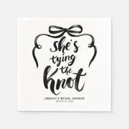 Guardanapo De Papel Chuva de Presentes da Noiva Arco Preto Ela Está Ca