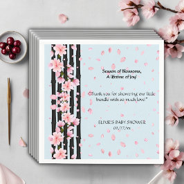 Guardanapo De Papel Chuva de Sakura Primavera Bebê Shower