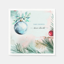 Guardanapo De Papel Chuva de Script Natal menino Baby Shower