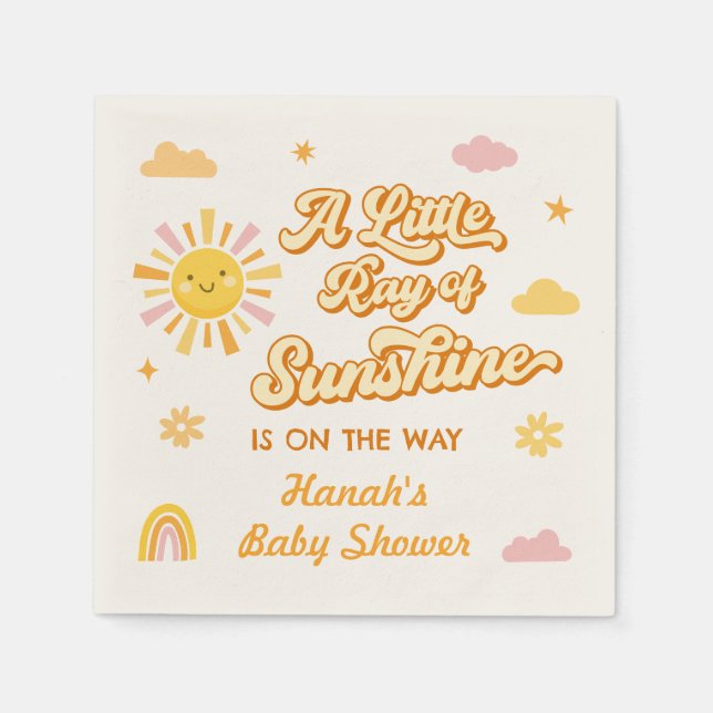 Guardanapo De Papel Chuva de Sol Baby Shower (Frente)