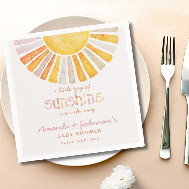 Guardanapo De Papel Chuva de Sol Boho Baby Shower (Criador carregado)