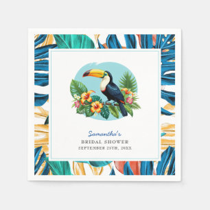Guardanapo De Papel Chuva de Verão no Tropical Toucan para Chá de Noiv