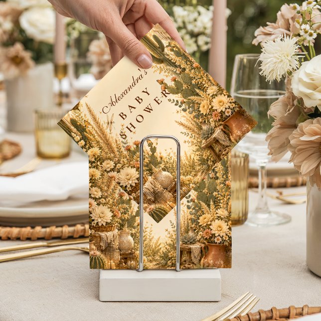 Guardanapo De Papel Chuveiro de Bebê Cacto Boho Caprichoso (Criador carregado)