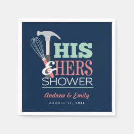 Guardanapo De Papel Chuveiro de casal prático martelo batedeira His & 