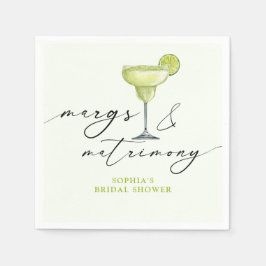 Guardanapo De Papel Chuveiro de Noiva Margs & Matrimônio Lima Verde