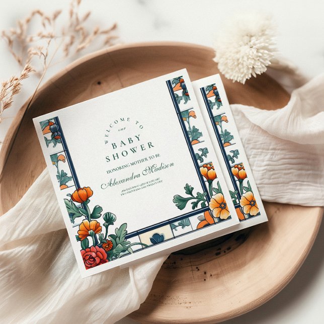 Guardanapo De Papel Ciao Baby Itália Inspirou Chá de fraldas (Criador carregado)