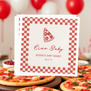 Guardanapo De Papel Ciao Baby Italiana Pizza Chá de fraldas