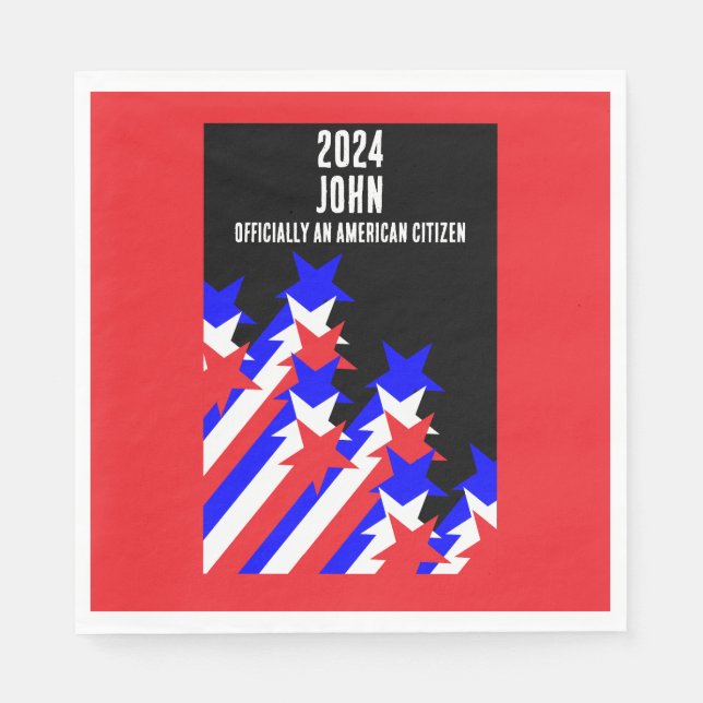 Guardanapo De Papel Cidadania dos EUA concedida (Frente)