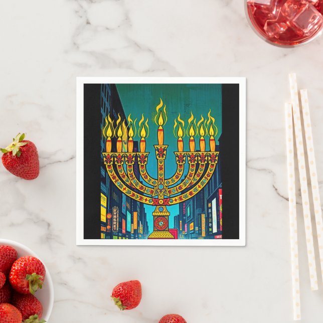 Guardanapo De Papel Cidade Menorah (Insitu)