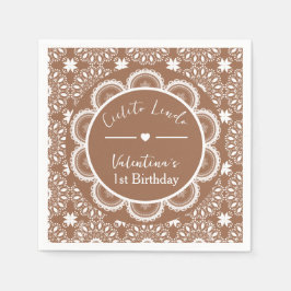 Guardanapo De Papel Cielito Lindo 1st Birthday Brown