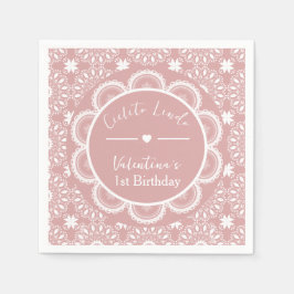 Guardanapo De Papel Cielito Lindo 1st Birthday Pink